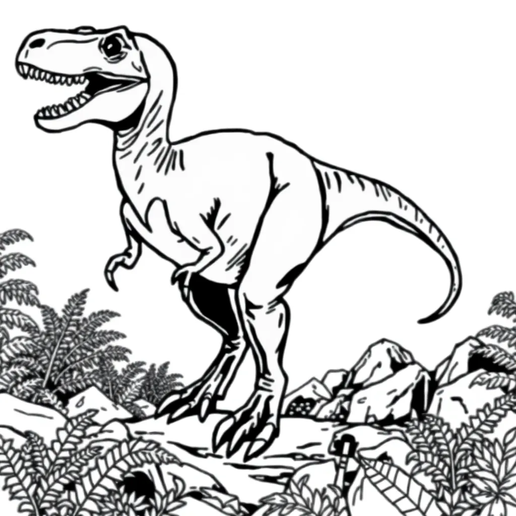 Velociraptor coloring page