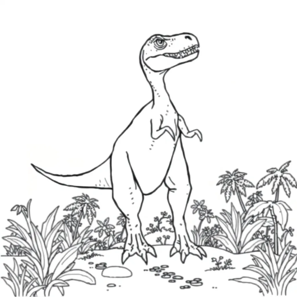 Velociraptor coloring page