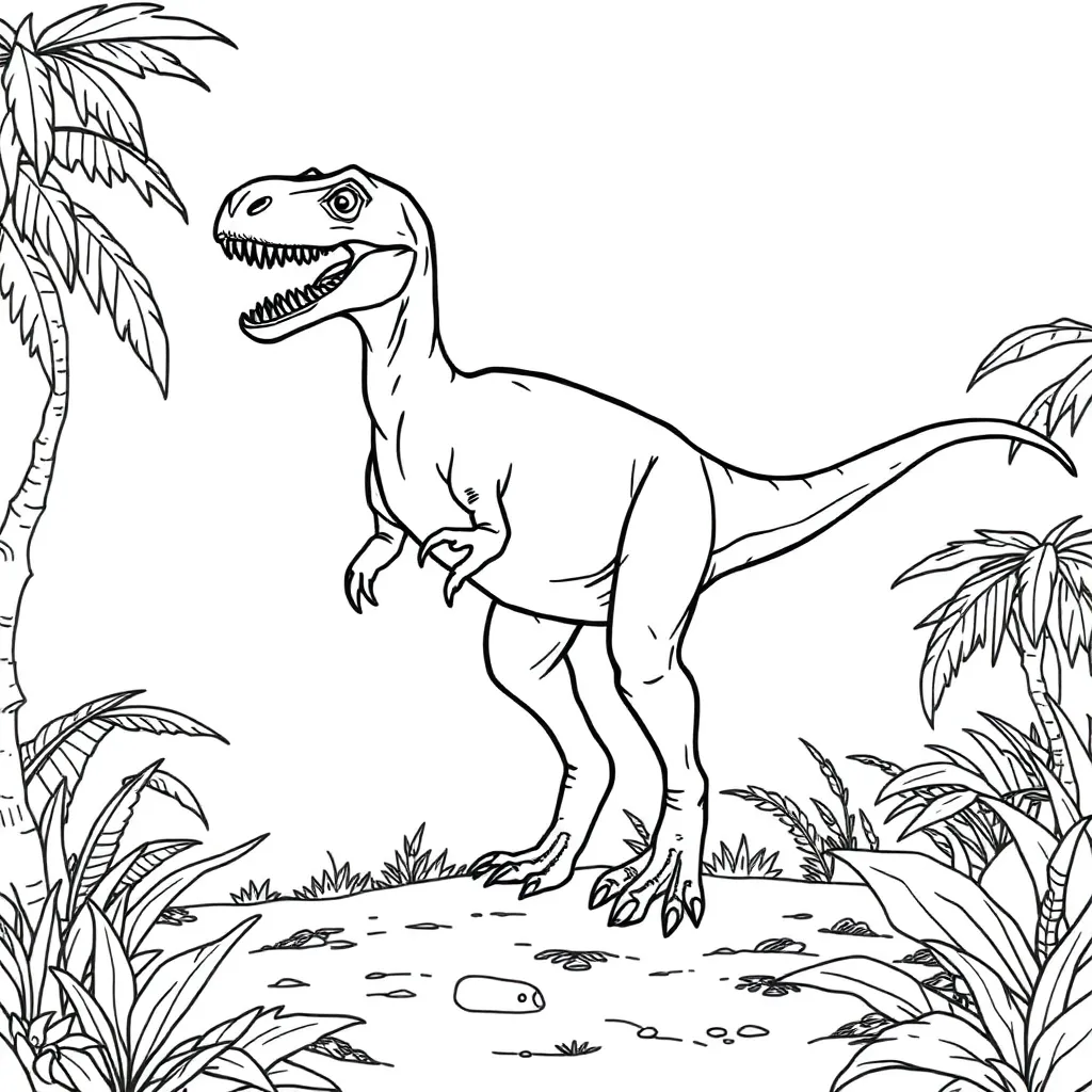 Velociraptor coloring page