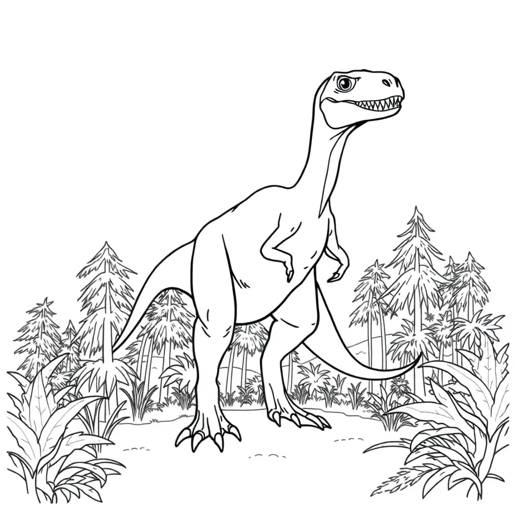 Velociraptor coloring page