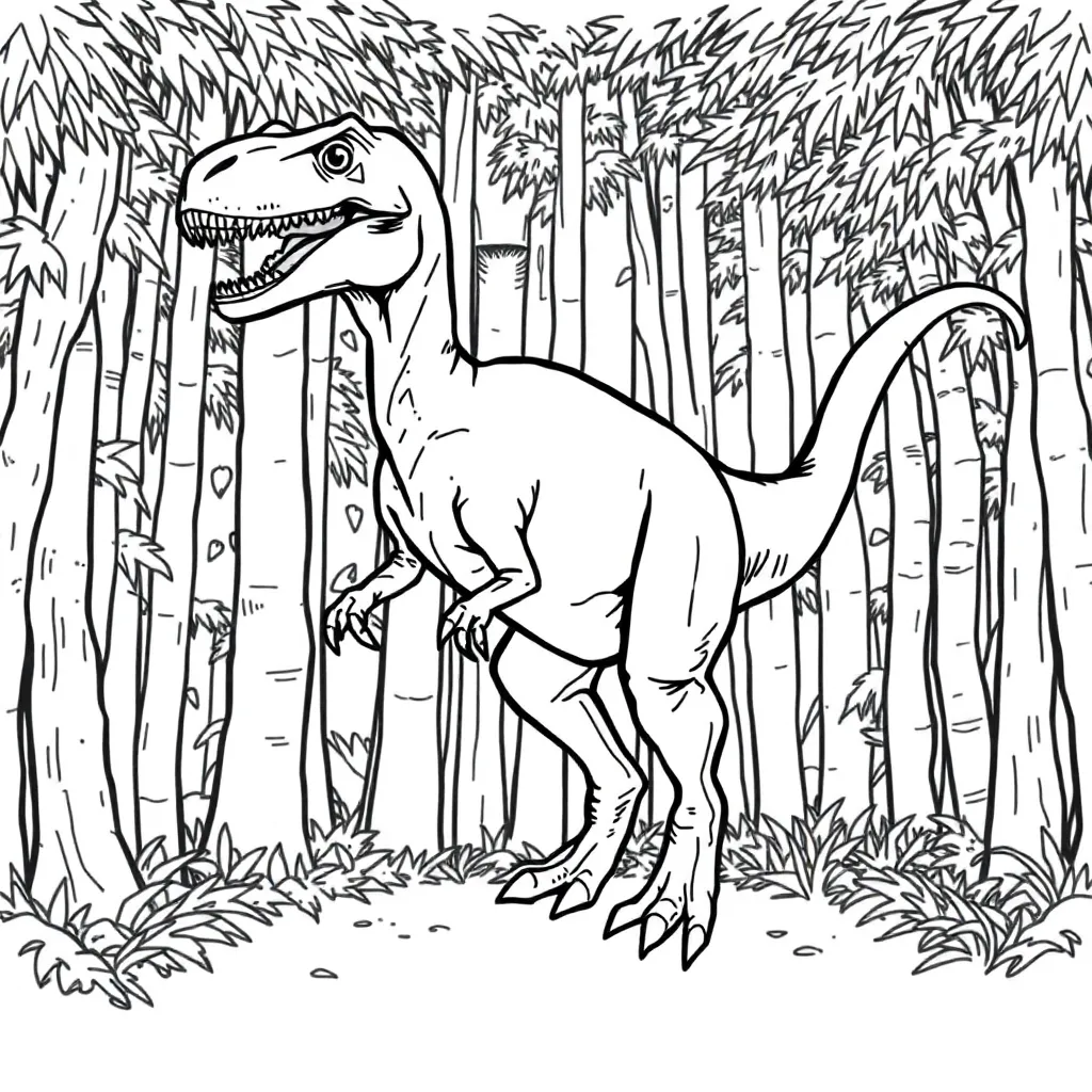 Velociraptor coloring page