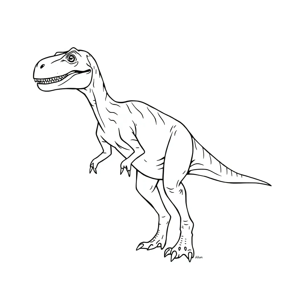 Velociraptor coloring page