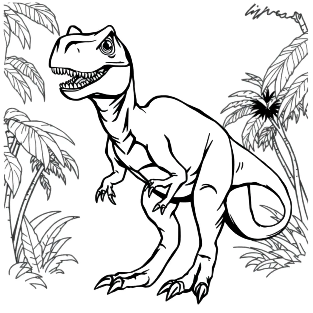 Velociraptor coloring page