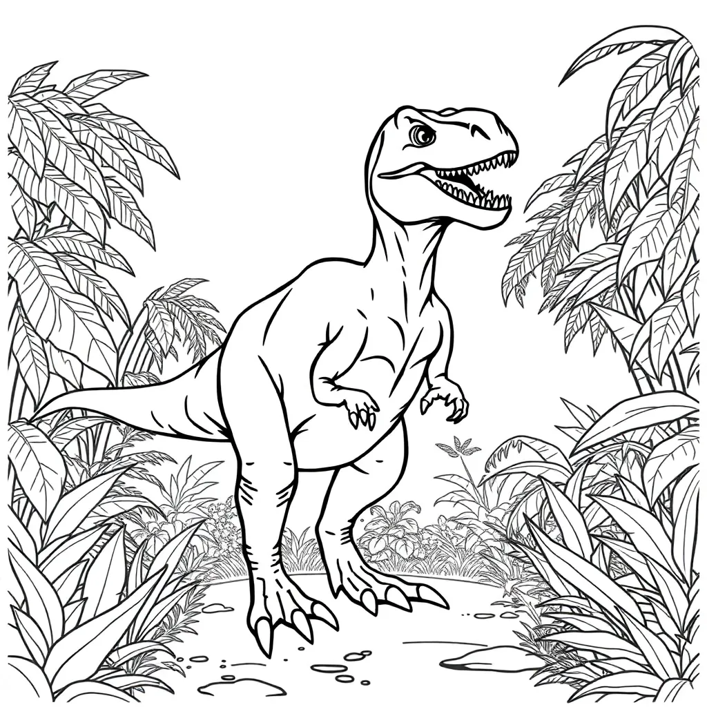 Velociraptor coloring page