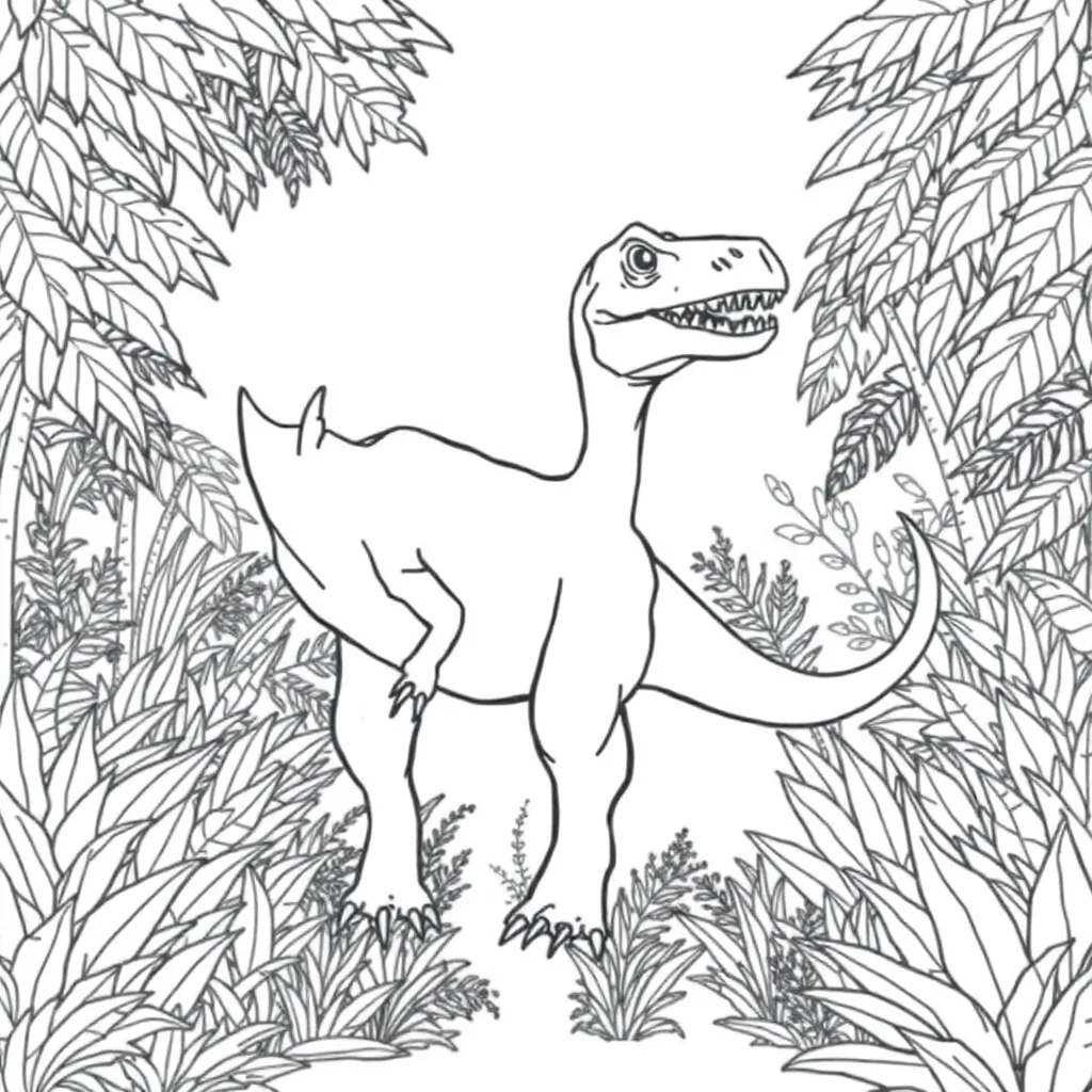 Velociraptor coloring page