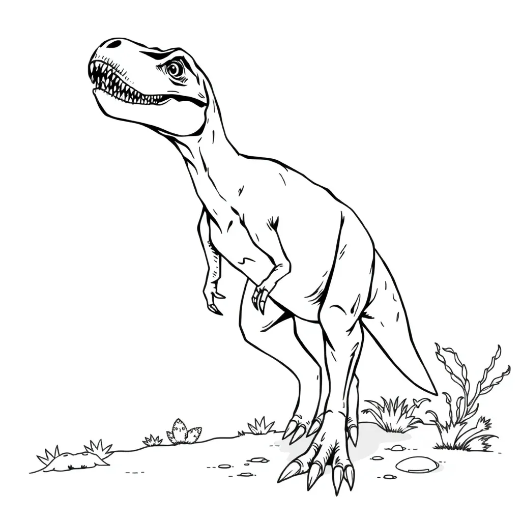 Velociraptor coloring page