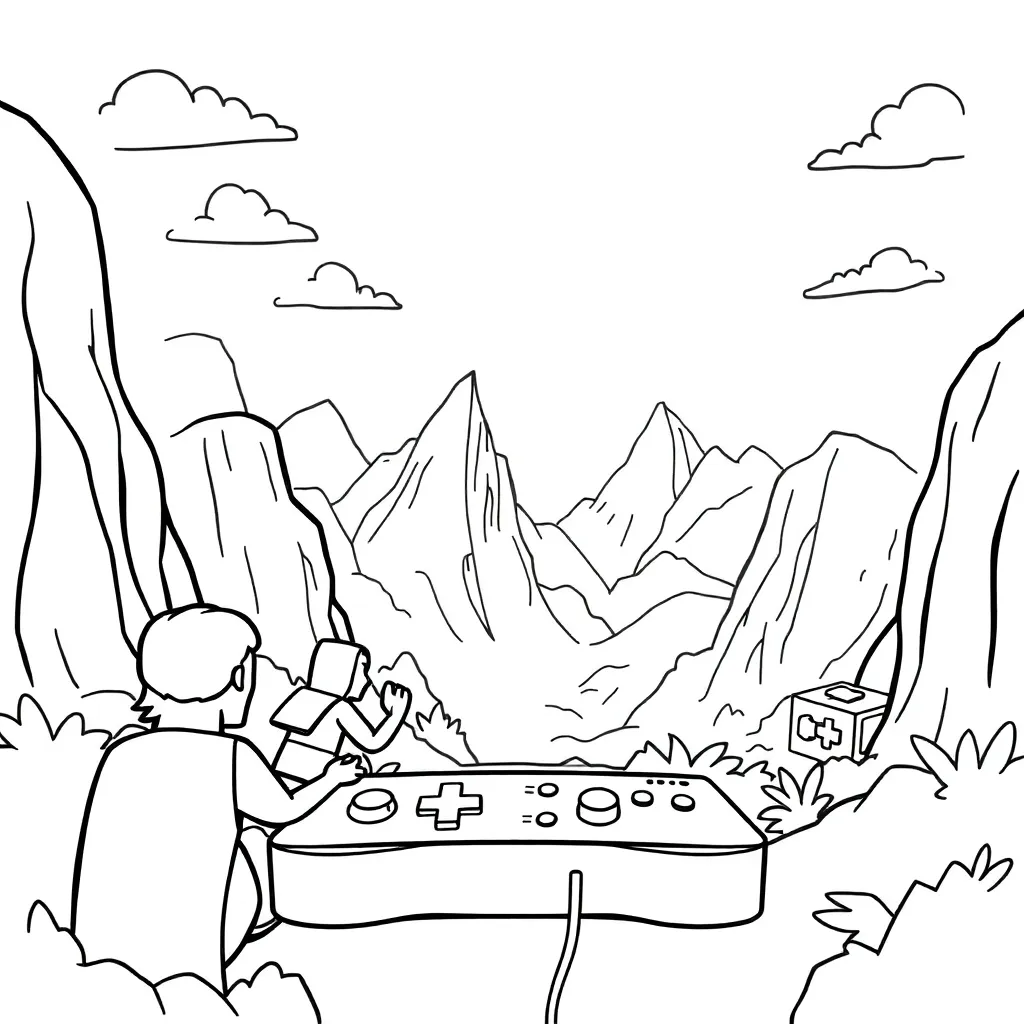 Video Games coloring page