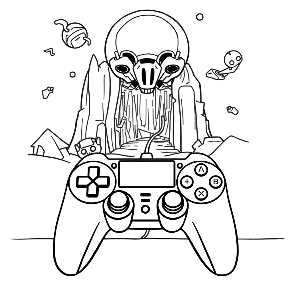 Video Games coloring page