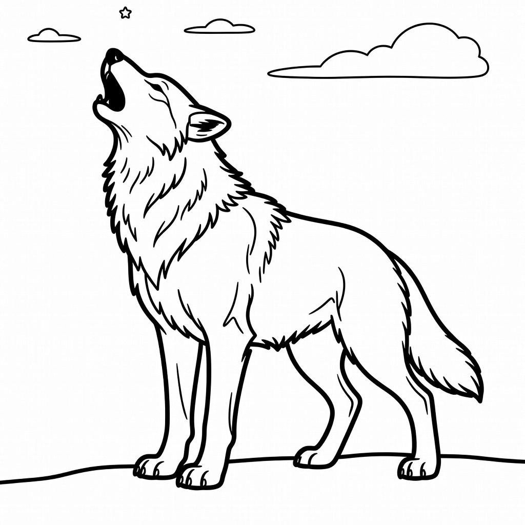 Winter Wildlife coloring page