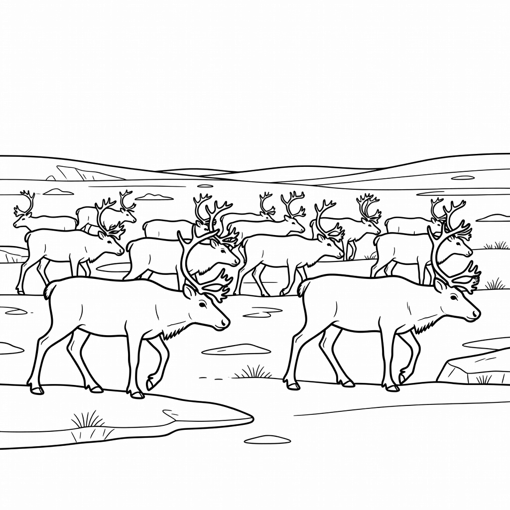 Winter Wildlife coloring page