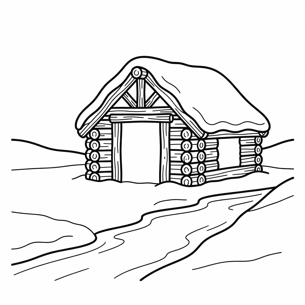 Winter Wildlife coloring page