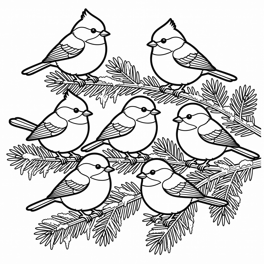 Winter Wildlife coloring page