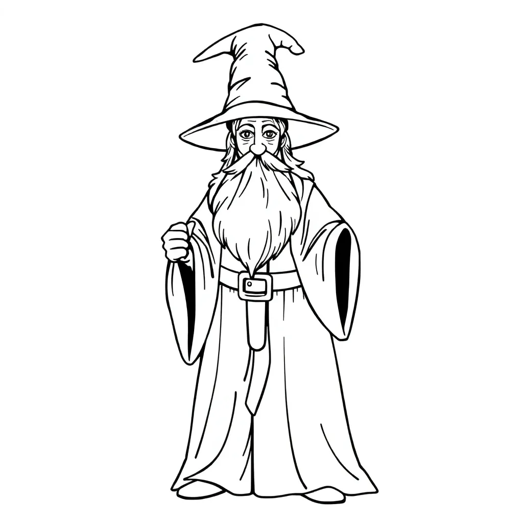 Wizard coloring page