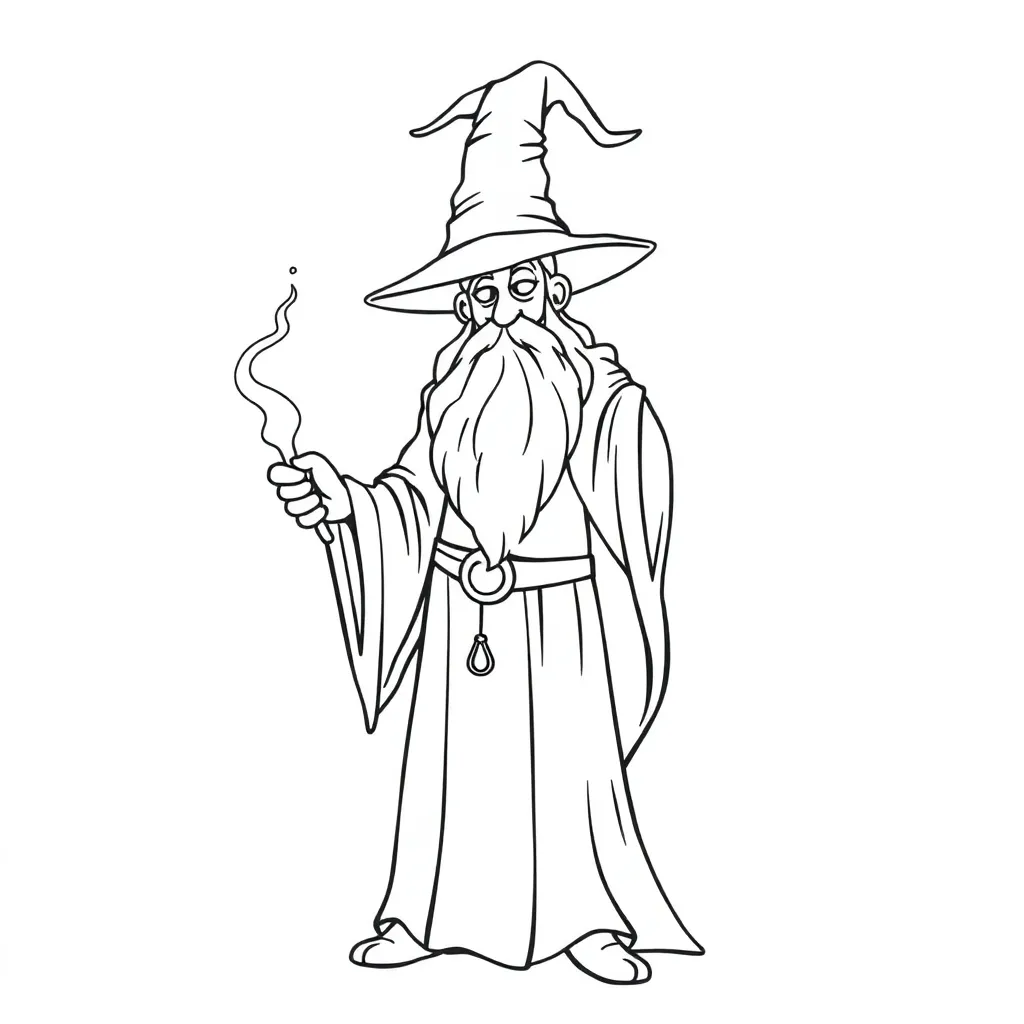 Wizard coloring page
