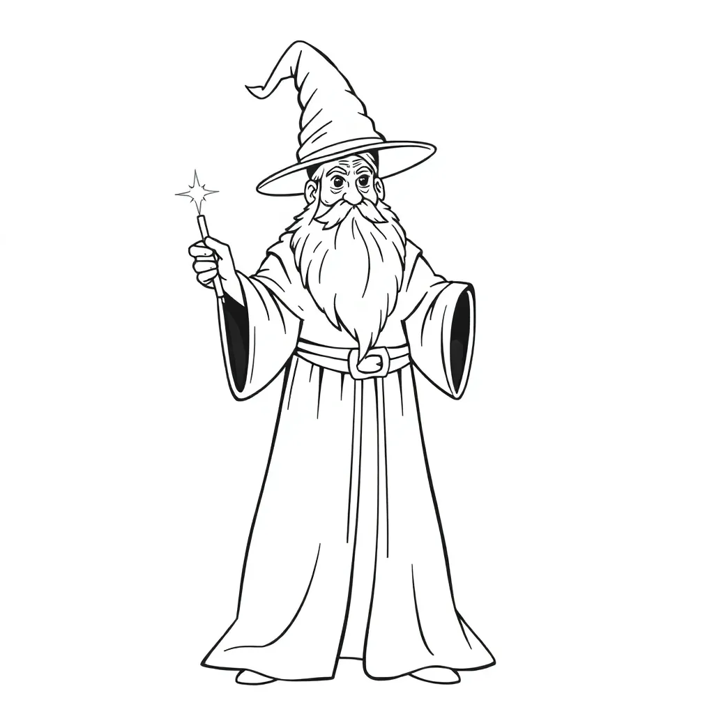 Wizard coloring page