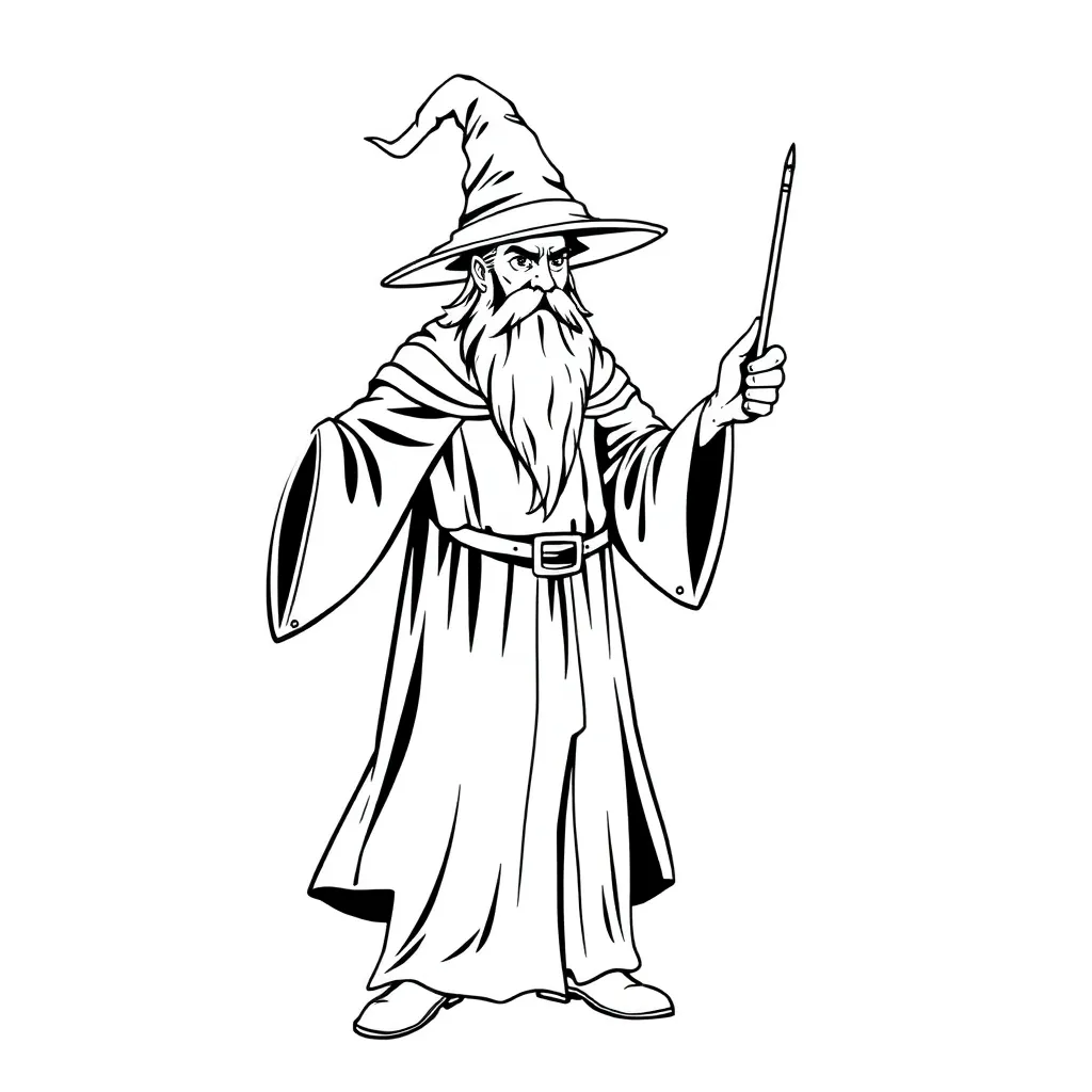 Wizard coloring page