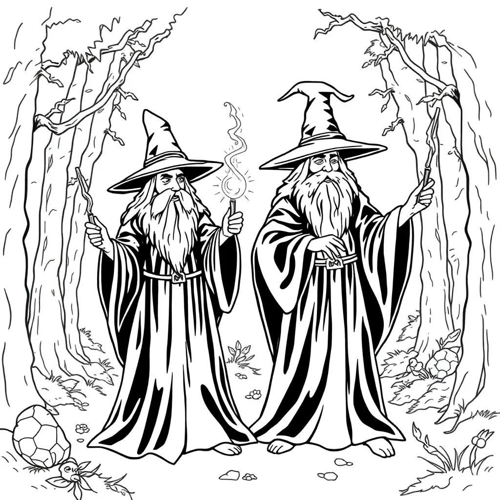 Wizards coloring page