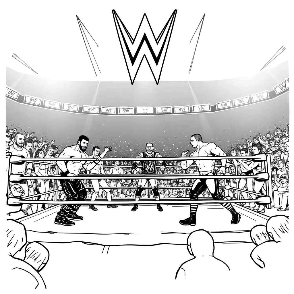 WWE & Wrestling coloring page