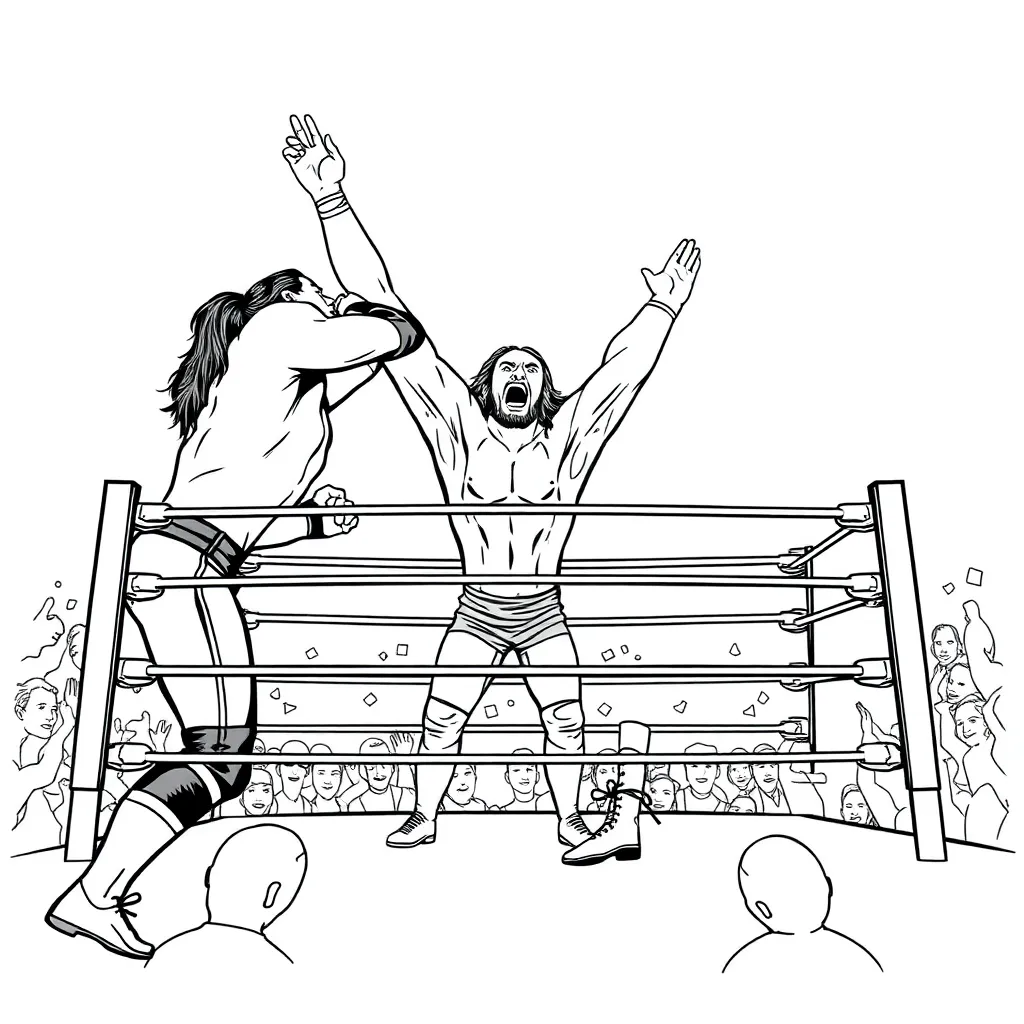 WWE & Wrestling coloring page