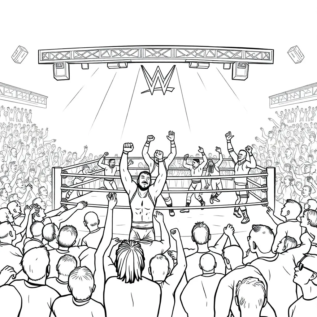 WWE & Wrestling coloring page