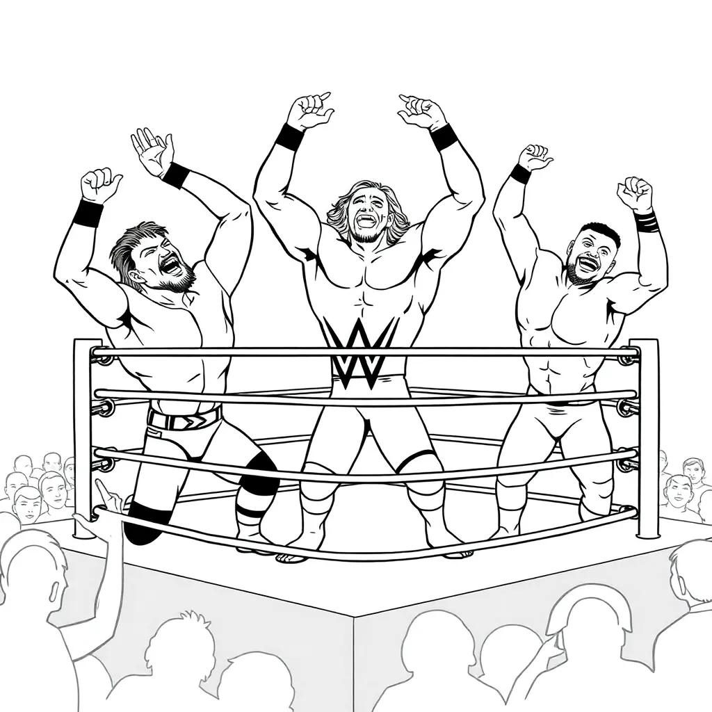 WWE & Wrestling coloring page