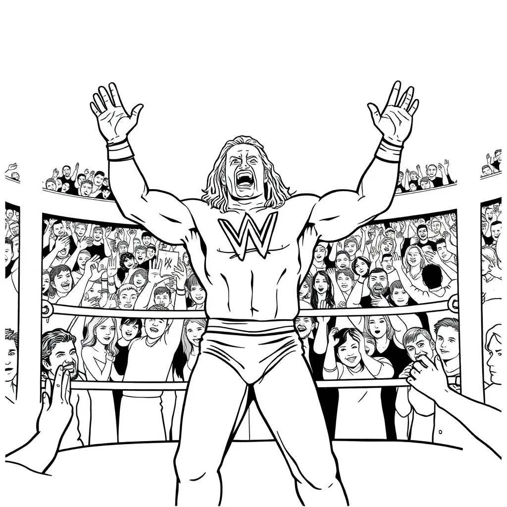 WWE & Wrestling coloring page