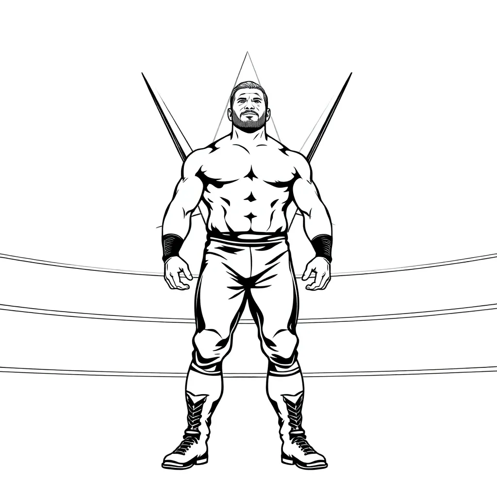 WWE & Wrestling coloring page