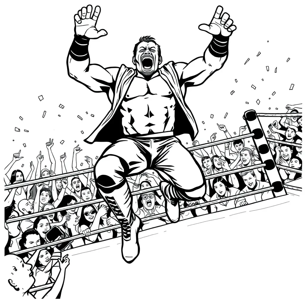 WWE & Wrestling coloring page