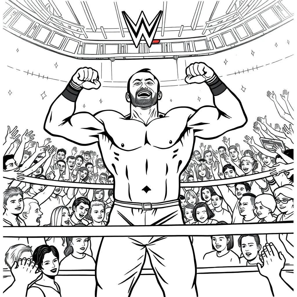 WWE & Wrestling coloring page