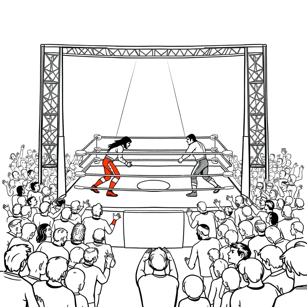 WWE & Wrestling coloring page