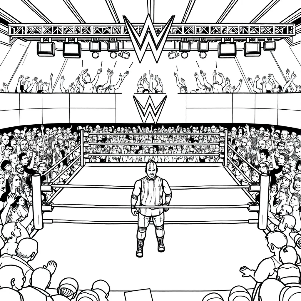 WWE & Wrestling coloring page