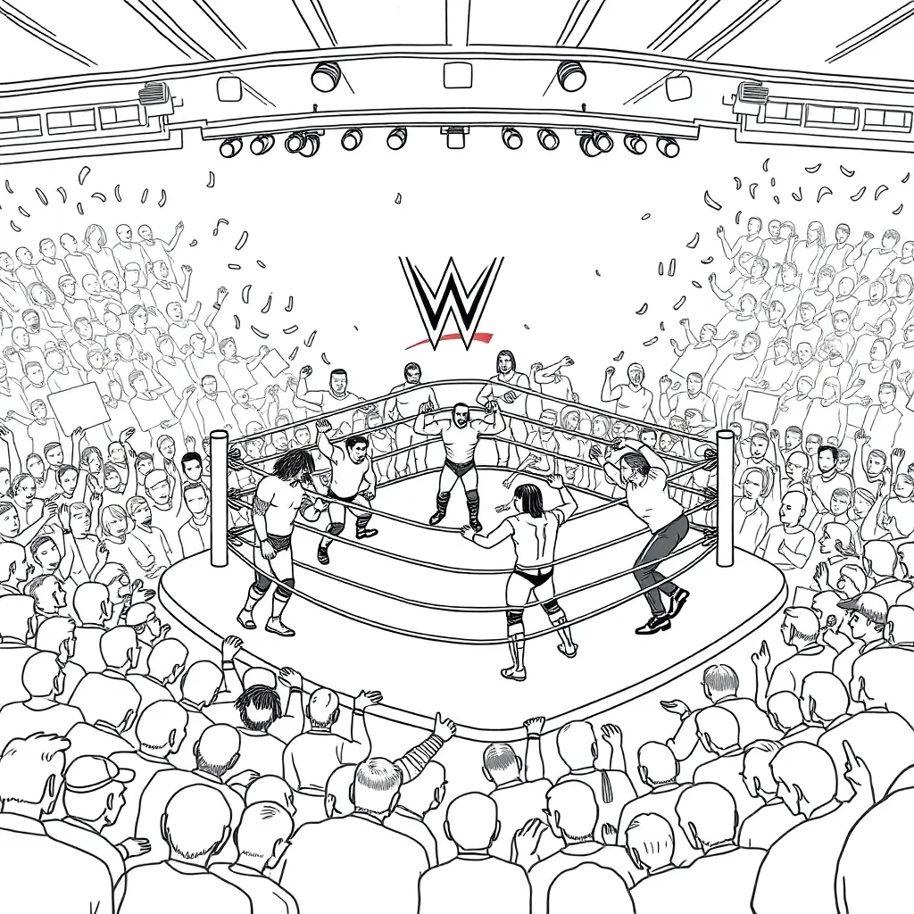 WWE & Wrestling coloring page