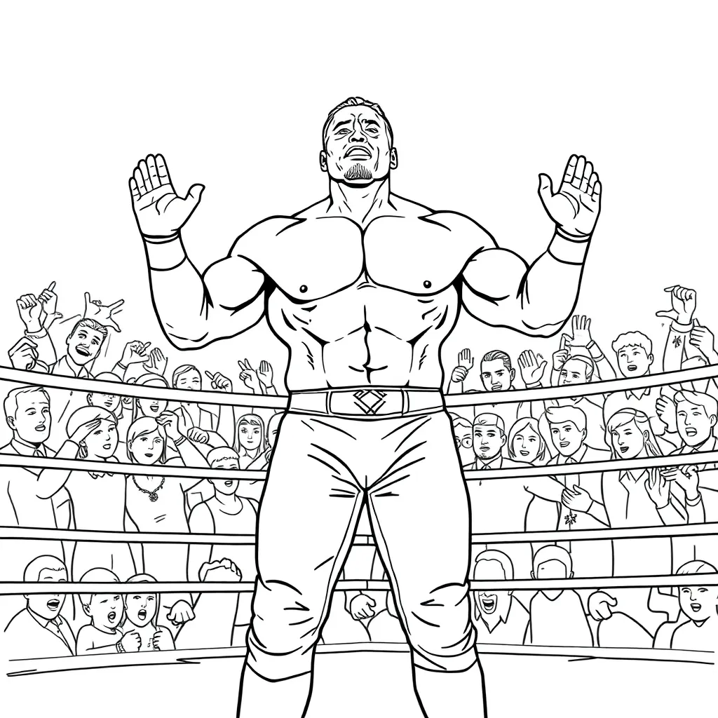 WWE & Wrestling coloring page