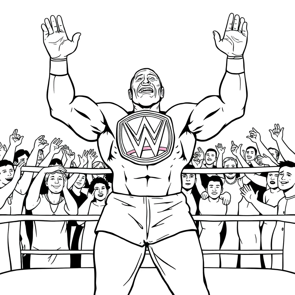 WWE & Wrestling coloring page