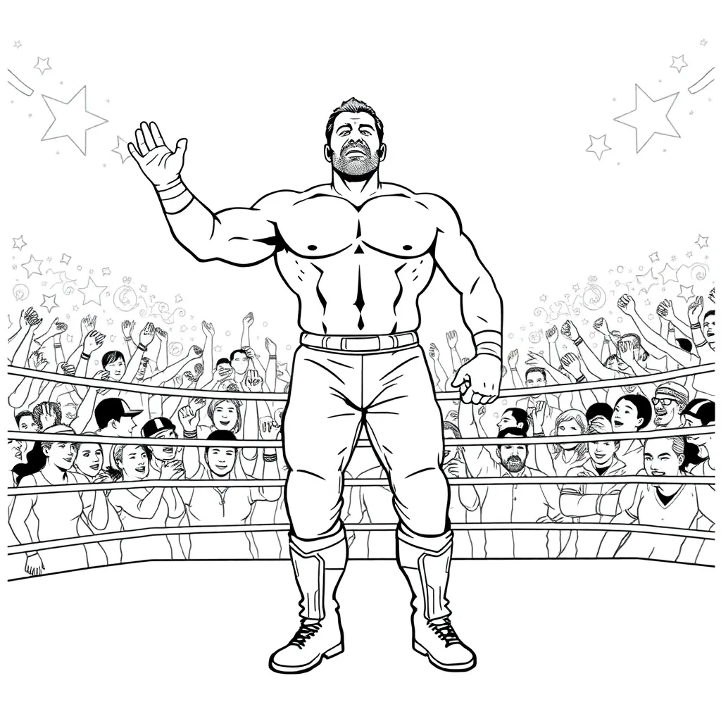 WWE & Wrestling coloring page