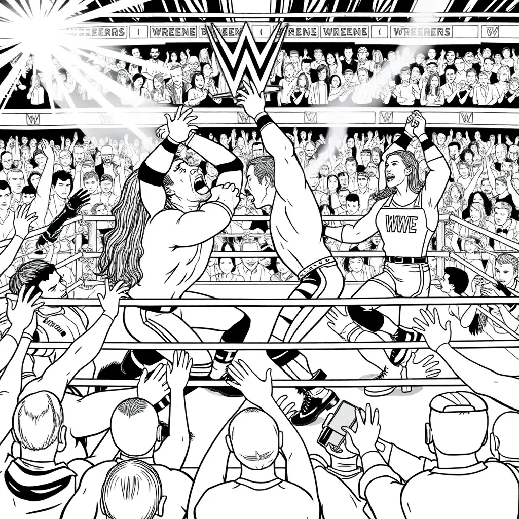 WWE & Wrestling coloring page