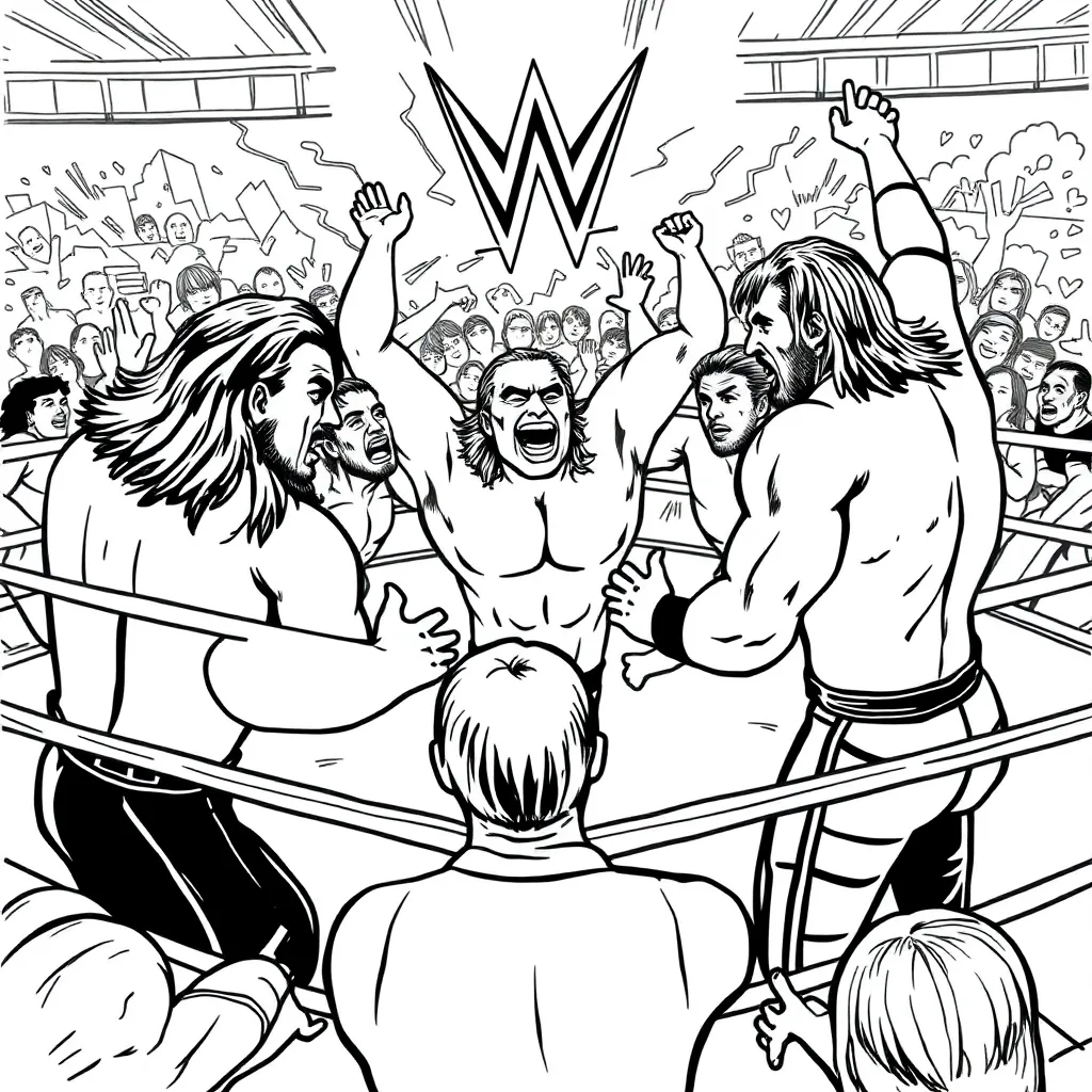 WWE & Wrestling coloring page