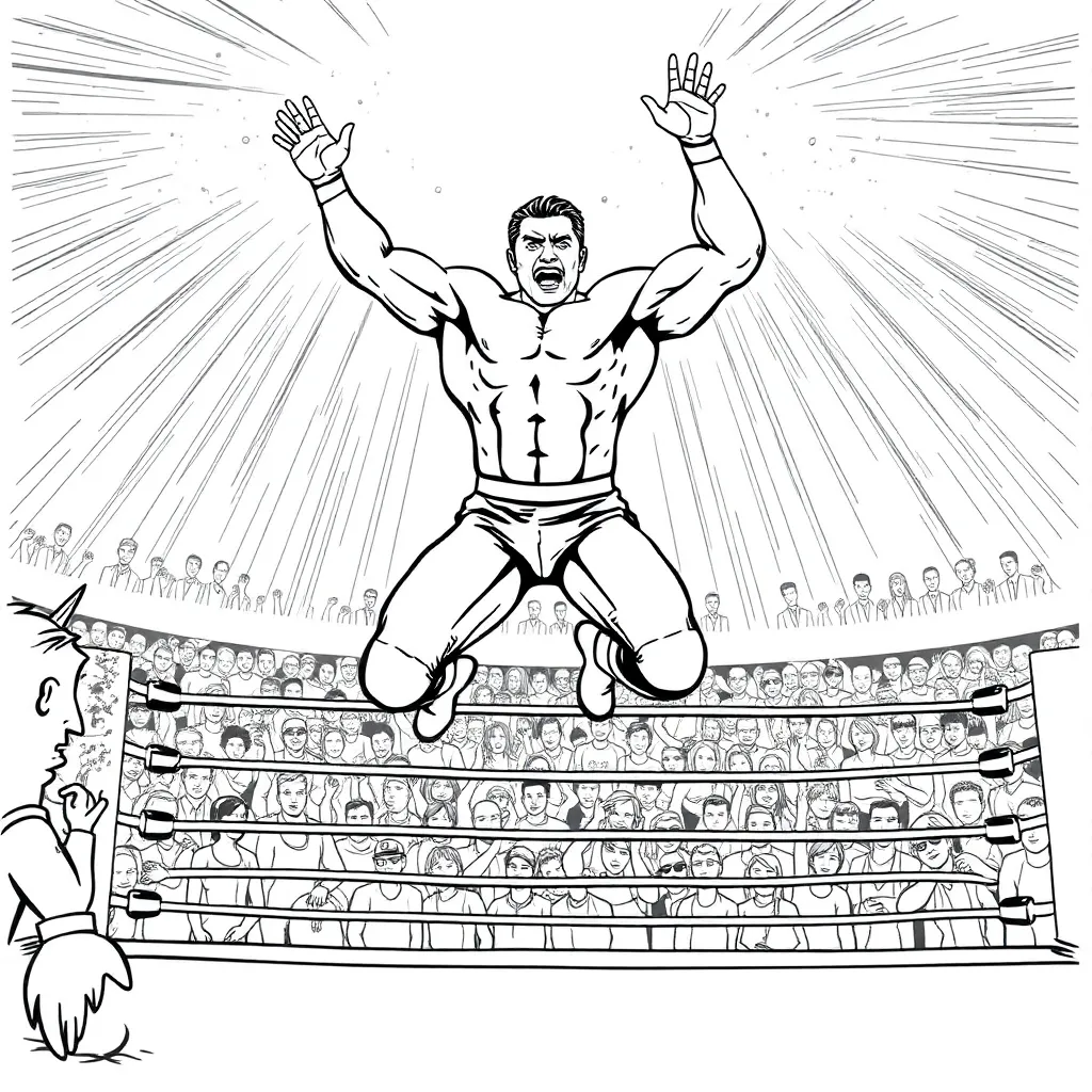 WWE & Wrestling coloring page