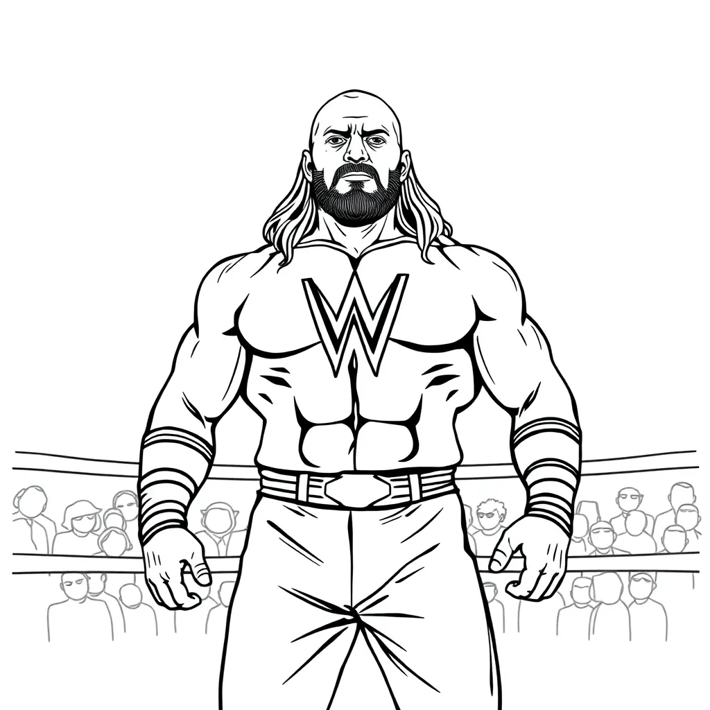 WWE & Wrestling coloring page