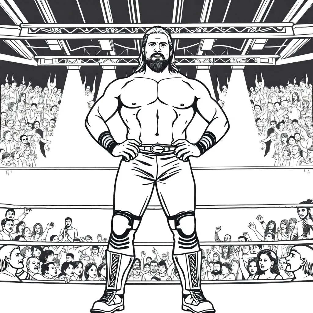 WWE & Wrestling coloring page