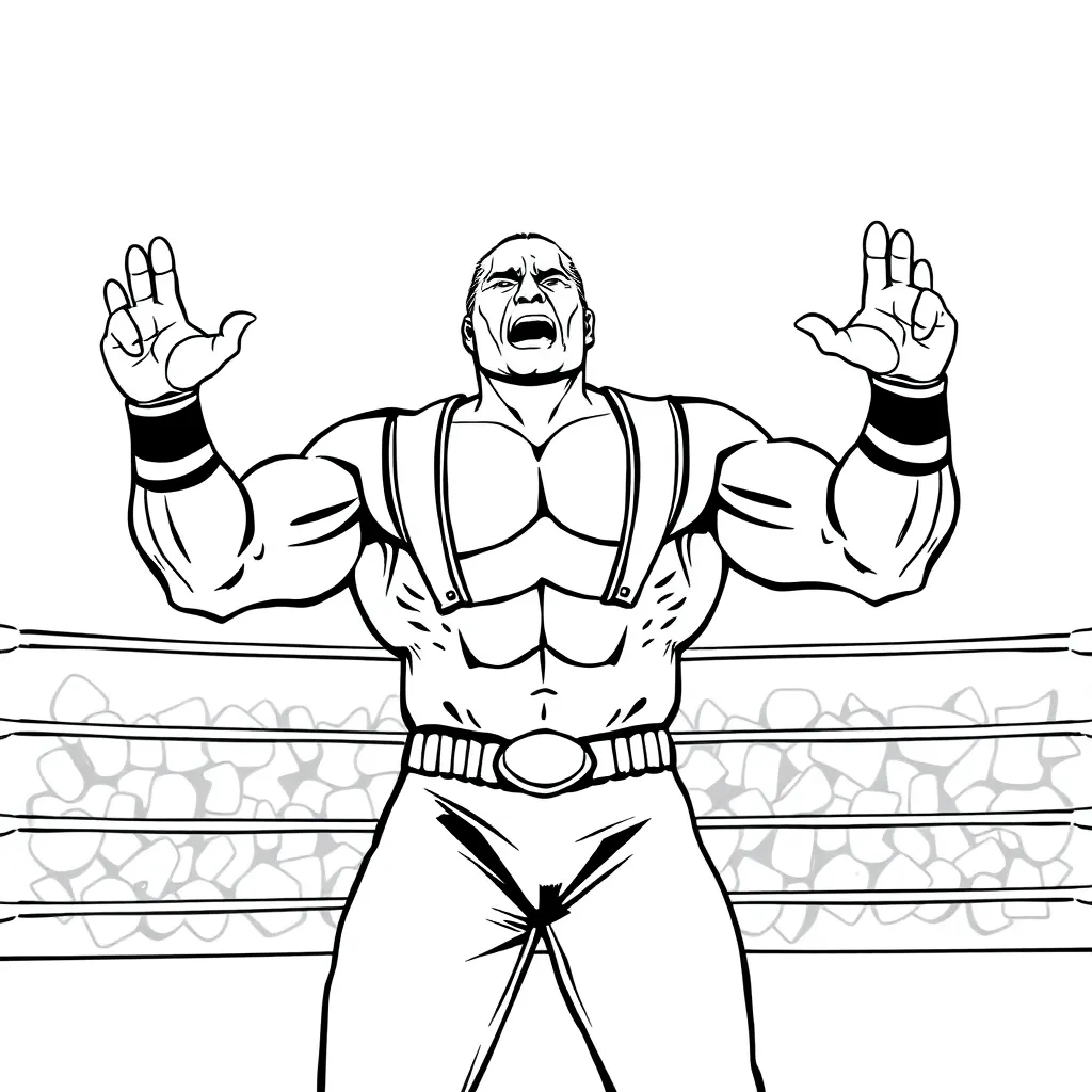 WWE & Wrestling coloring page
