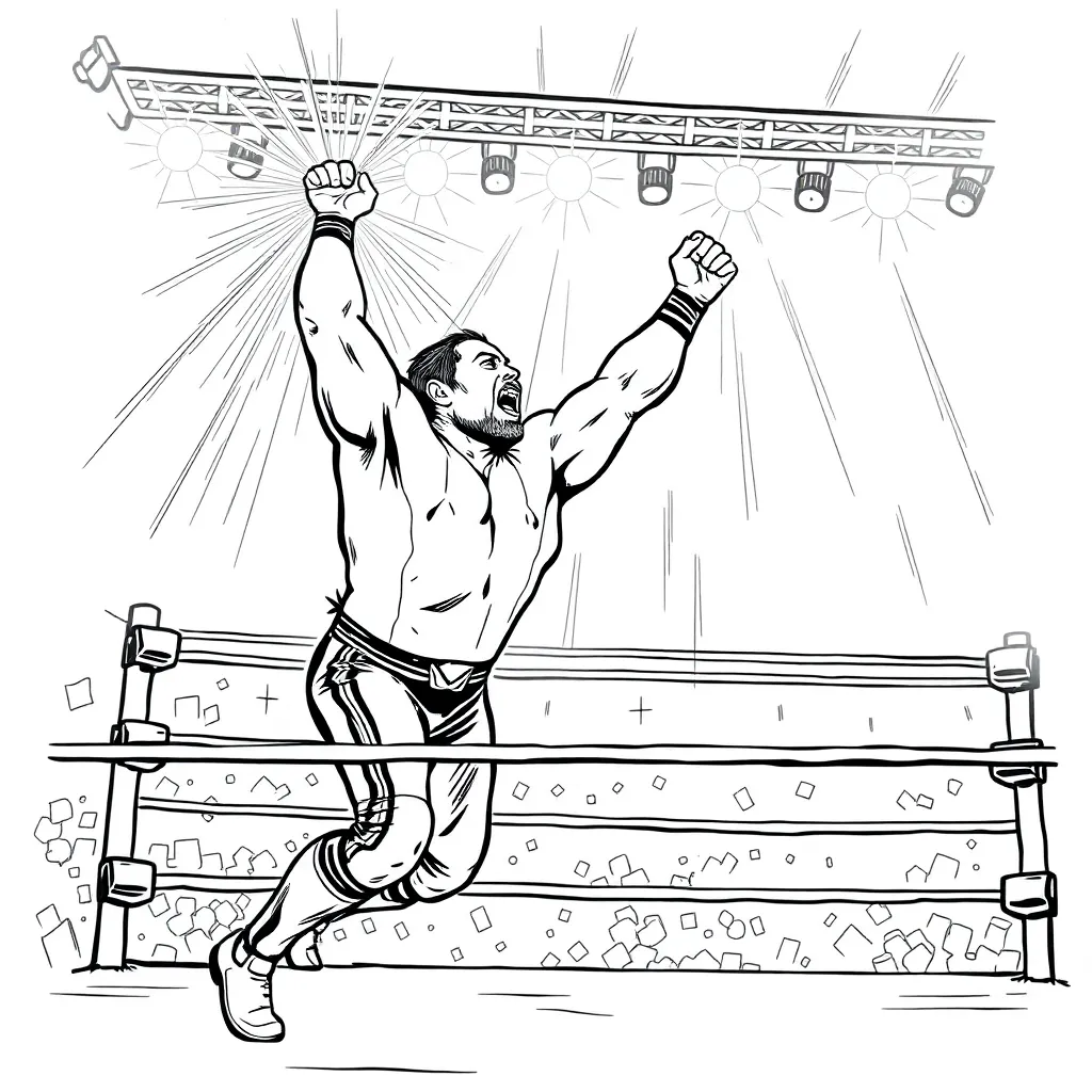 WWE & Wrestling coloring page