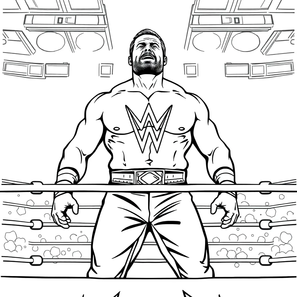 WWE & Wrestling coloring page