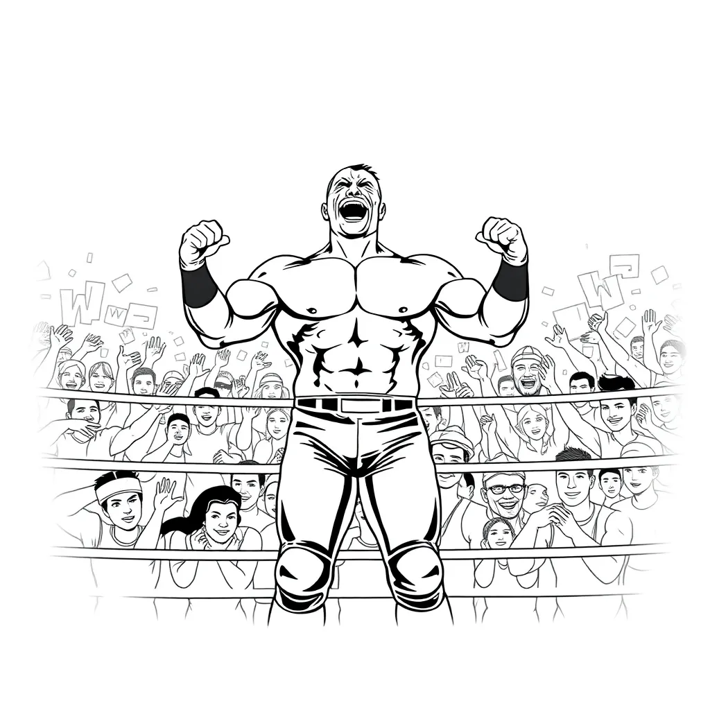 WWE & Wrestling coloring page