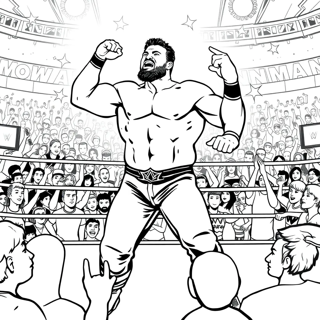 WWE & Wrestling coloring page