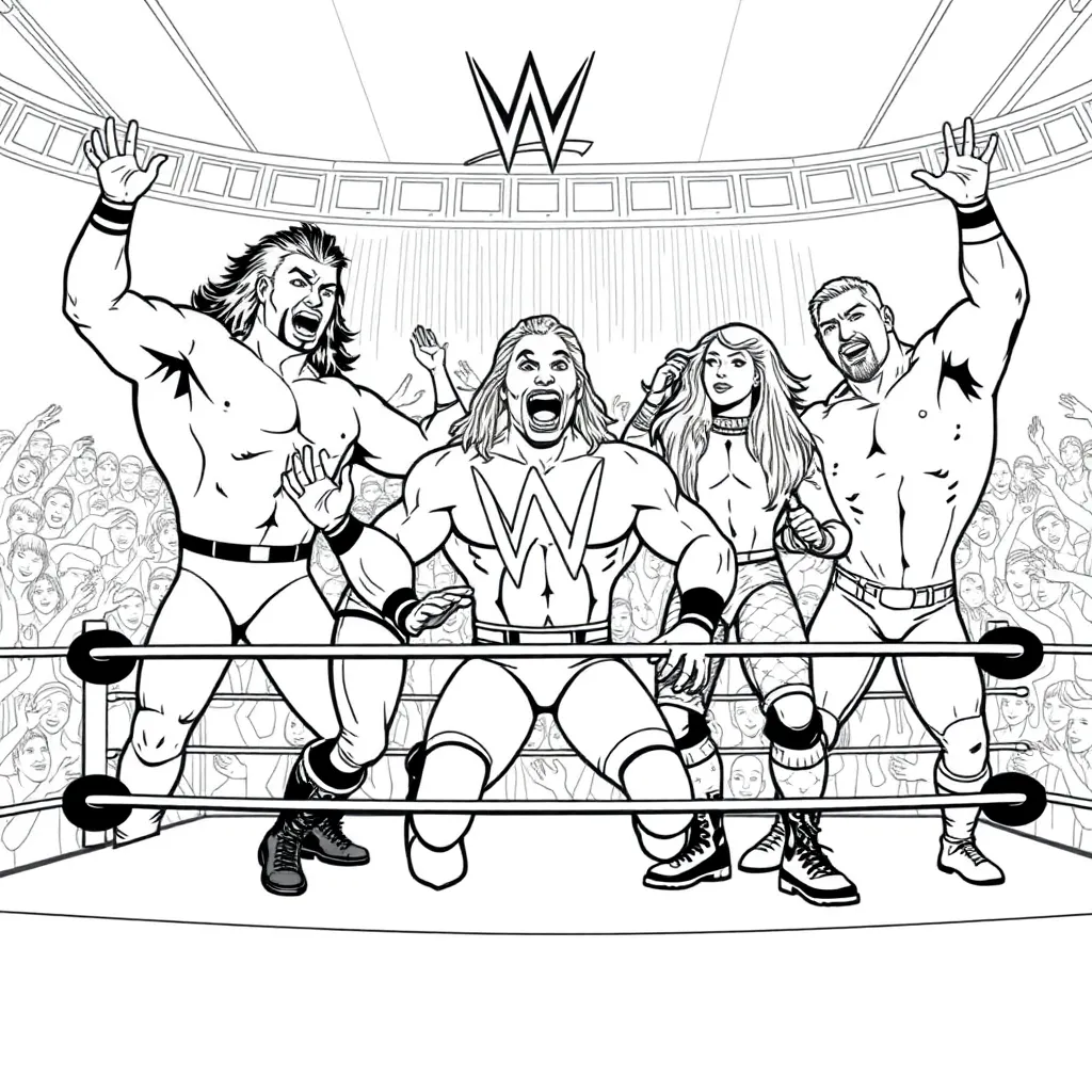 WWE & Wrestling coloring page