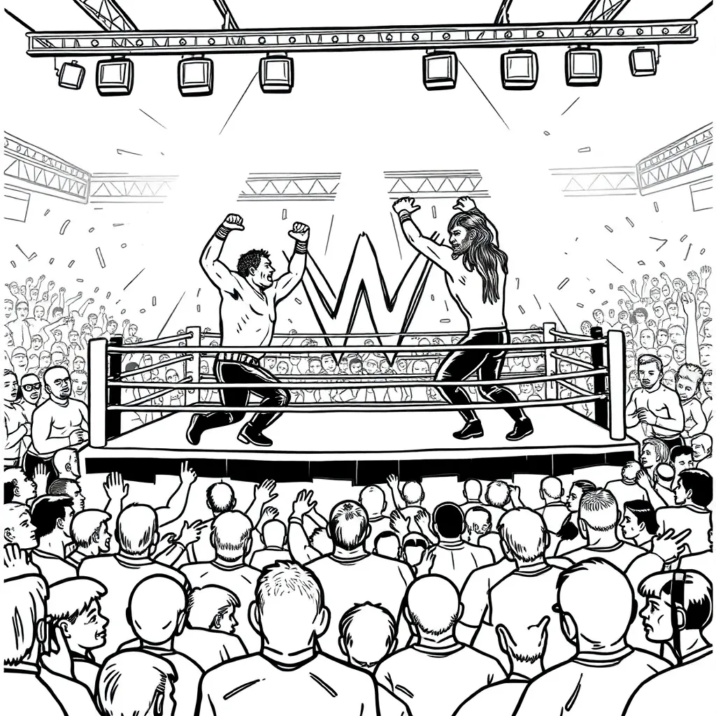 WWE & Wrestling coloring page