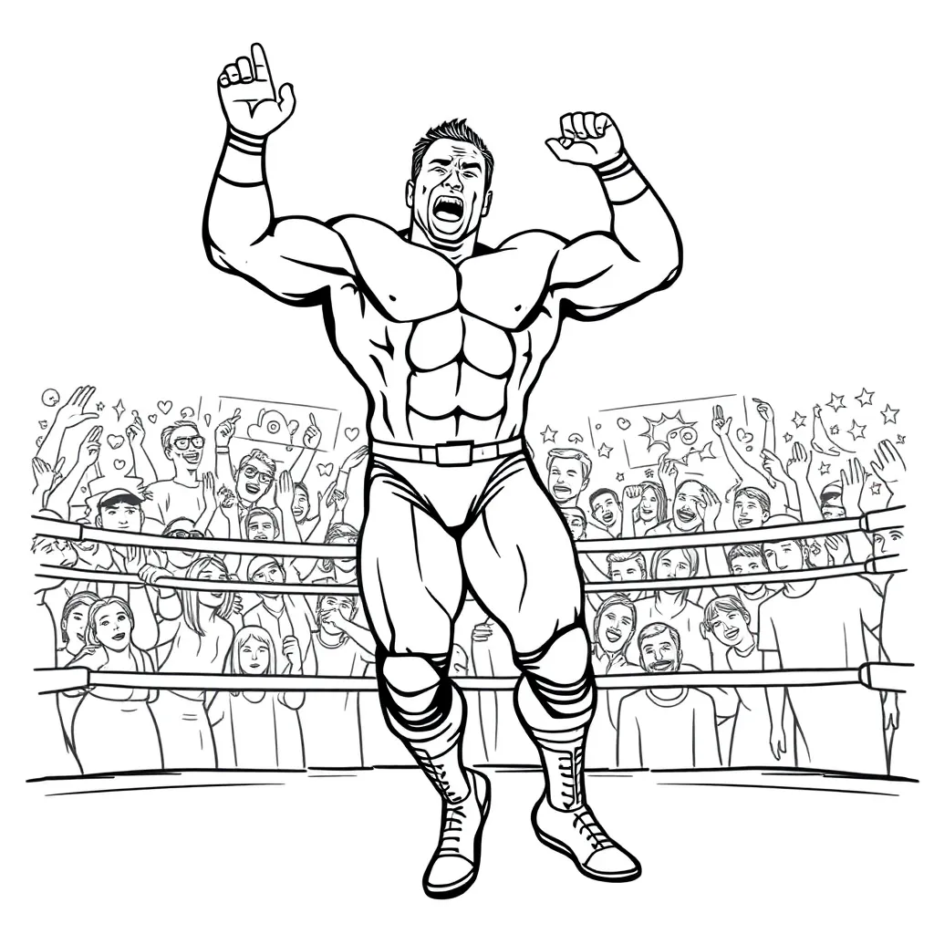 WWE & Wrestling coloring page