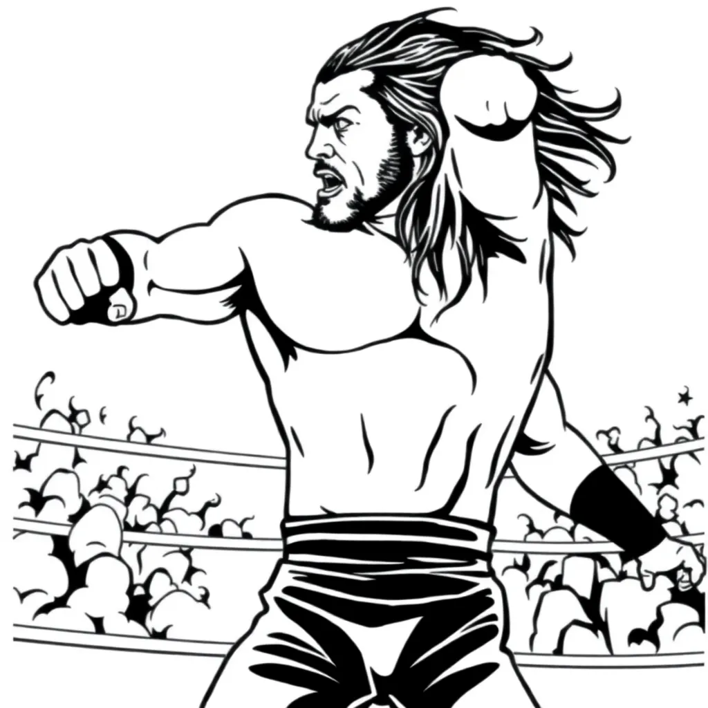 WWE & Wrestling coloring page