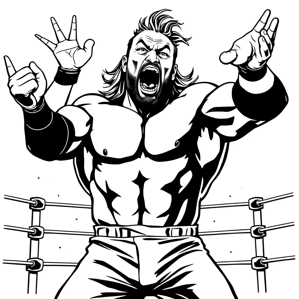 WWE & Wrestling coloring page